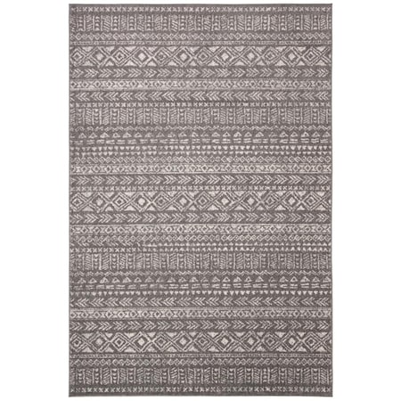 Safavieh 10 x 13 ft. Tulum Power Loomed Rectangle Area Rug Dark Grey & Ivory TUL263F-10